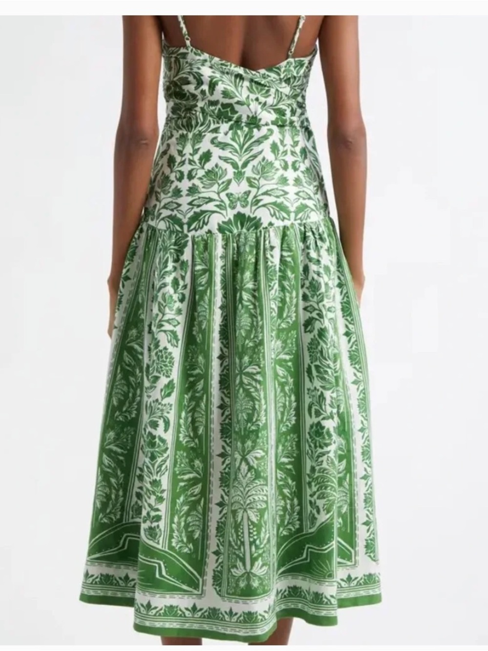FARM Rio Green Floral-Print Midi Dress - Picture 4 of 5
